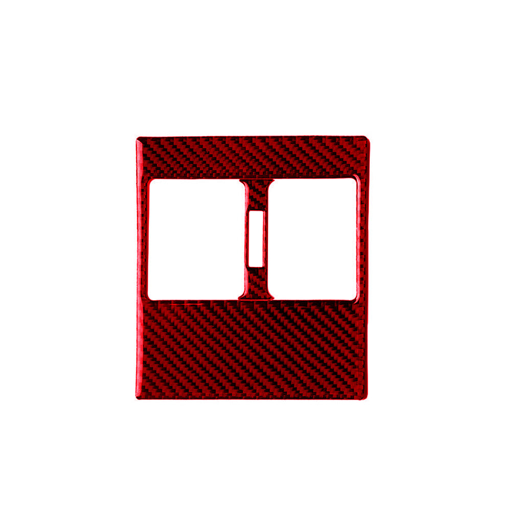 Red Carbon Fiber Vent Outlet Rear Trim for Mercedes-Benz W204 2007-13
