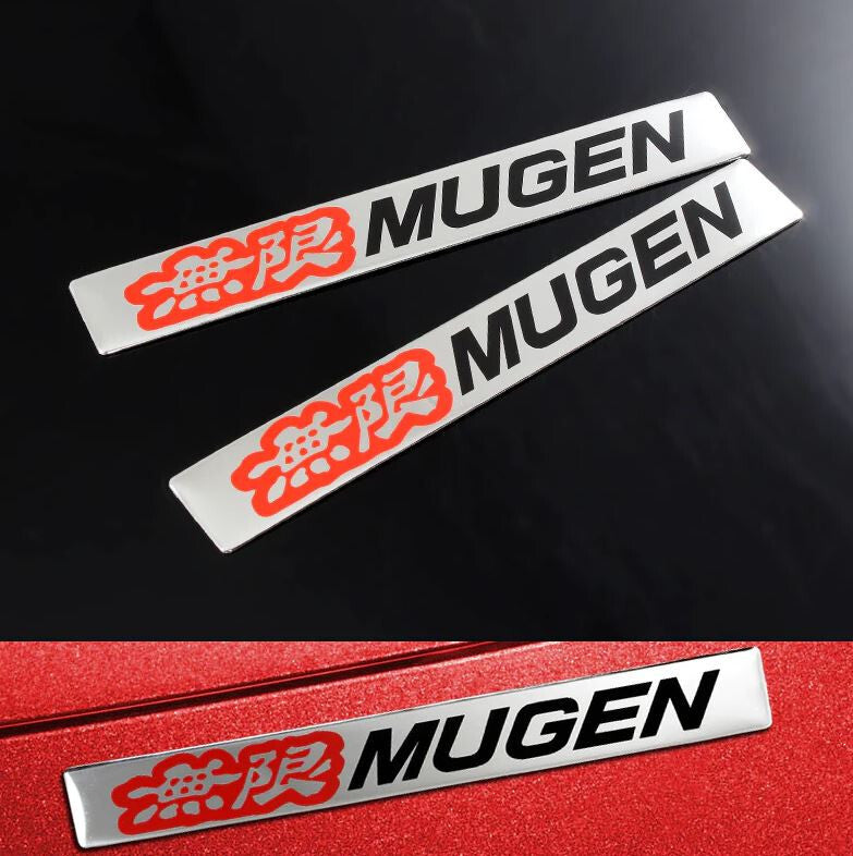 Mugen car rear sticker boots, trunk side badges for Honda 2-piece set