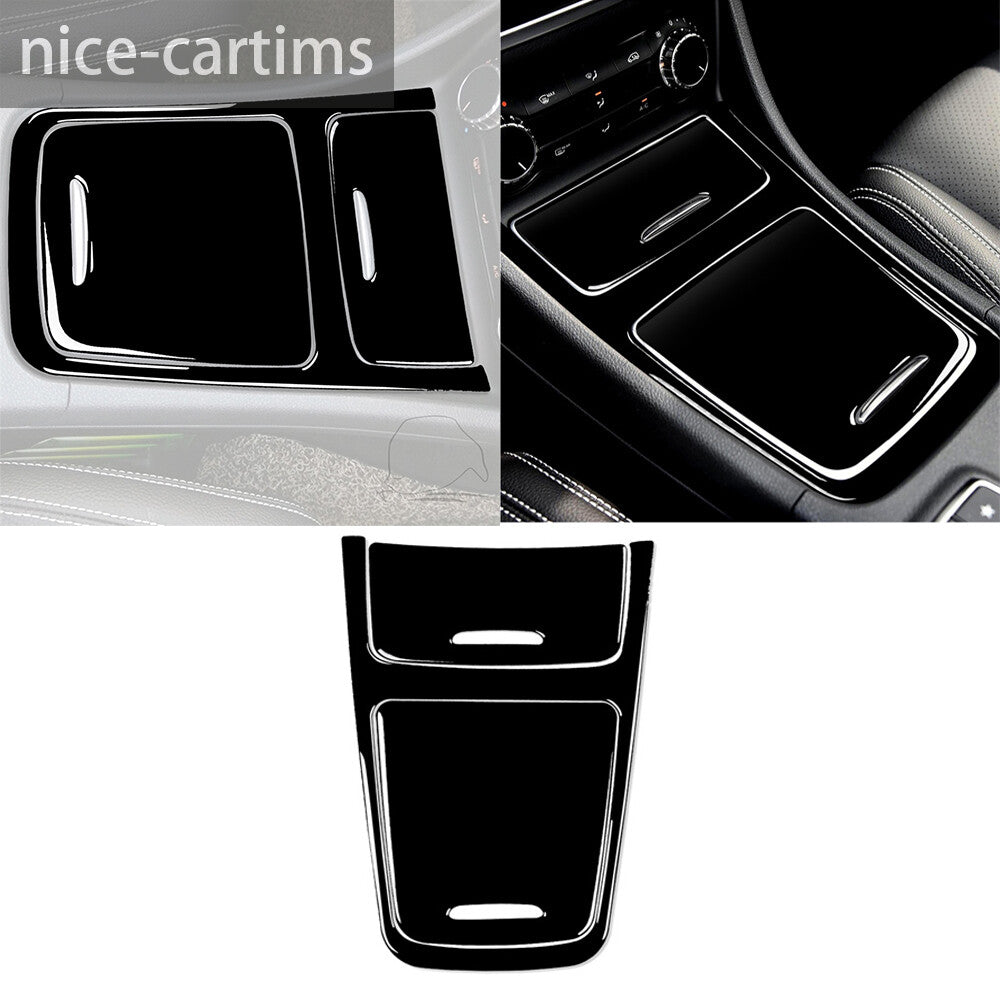 3¡ÁBlack Central Control Storage Box Trim for Benz A GLA CLA Class W176 2013-2019