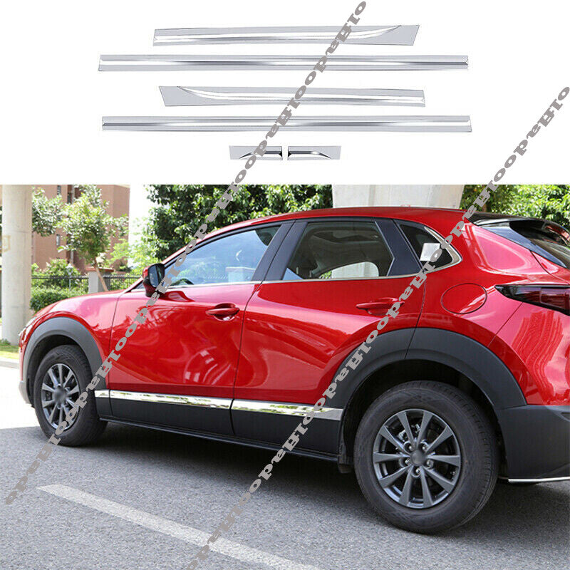 for Mazda CX-30 2020-2022 Stainless Car Body Door Side Molding Sill Guard Cover