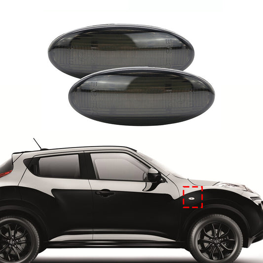 1 Pair Sequential Smoked LED Side Marker Light For Juke Leaf X-Trail Cube v