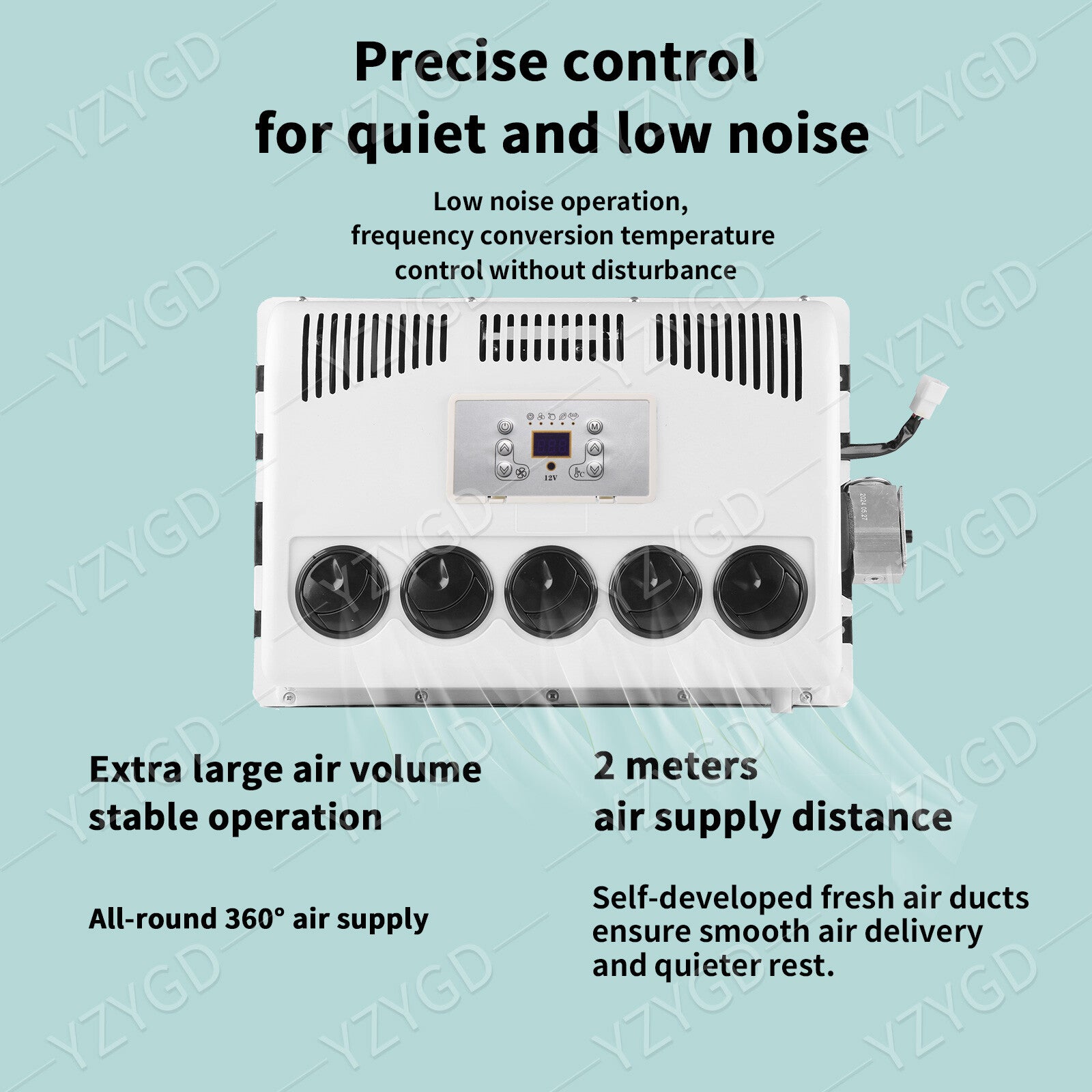 12V Air Conditioner Split A/C For Semi Truck RV Caravan Vehicle Air Conditioning Q
