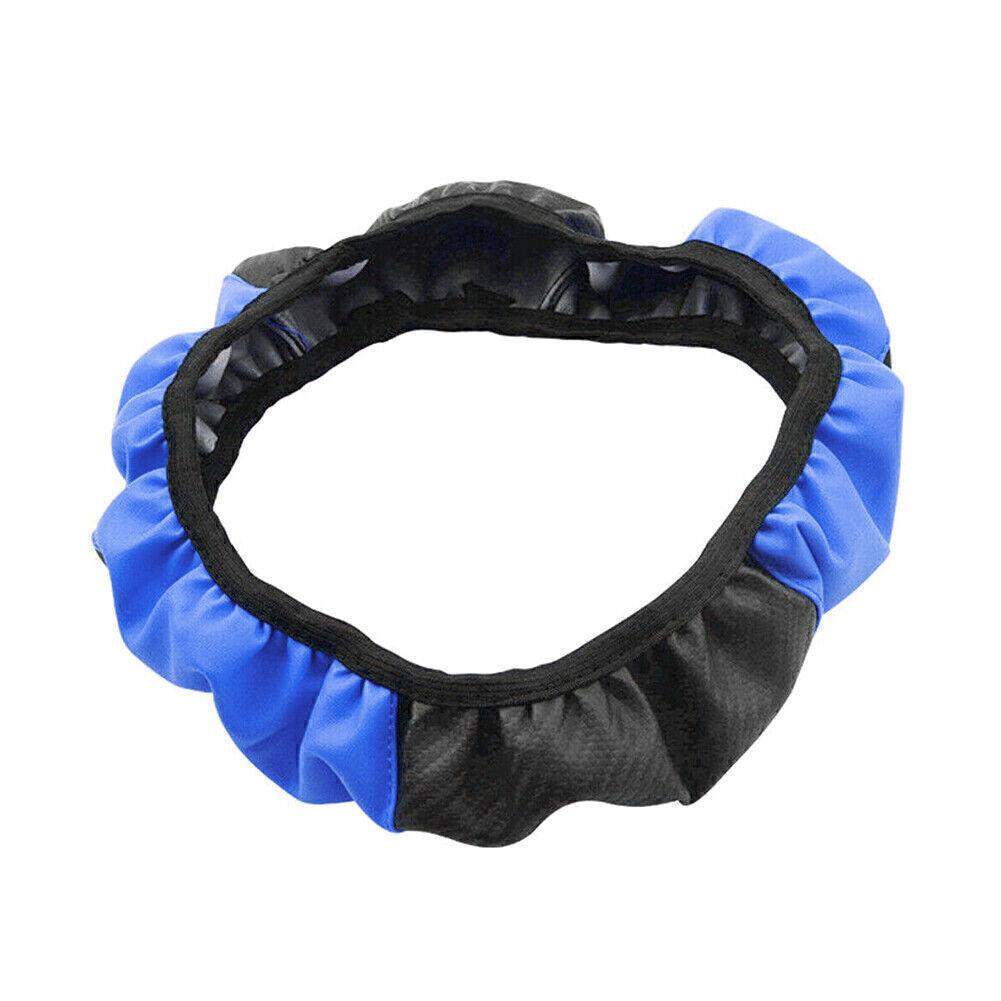Blue Universal Microfiber Leather Car SUV Steering Wheel Cover 38cm/15inch Q