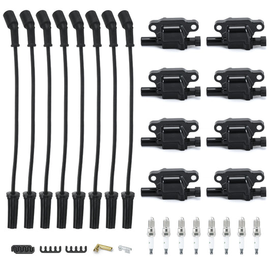 For GM for Chevy UF413 Ignition Coils + 41-962 Spark Plugs + Spark Plug Wires 748GG