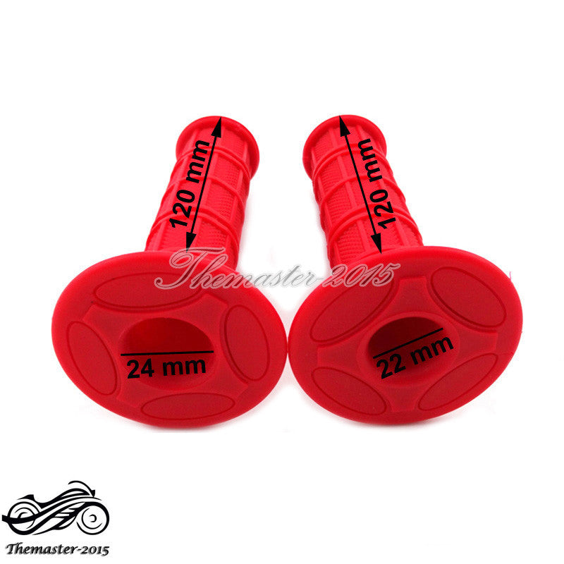 Red Throttle Handle Bar Grips For Pit Dirt Motor Trail Bike for Honda XR CRF 50 70 Q
