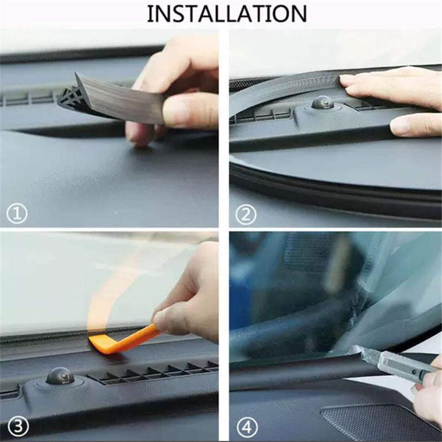 1.6M/63in Car Rubber Front Windshield Panel Seal Strip Sealed Moulding Trim Q