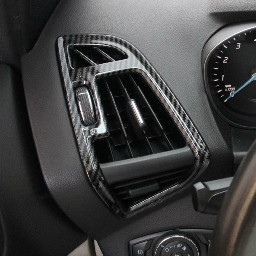For Escape Kuga 13-2019 Carbon Fiber Side Air Vent Outlet Cover Frame Trim v
