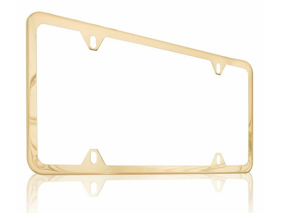Car license plate frame cover cap rear trunk boot gold-plated for Buick