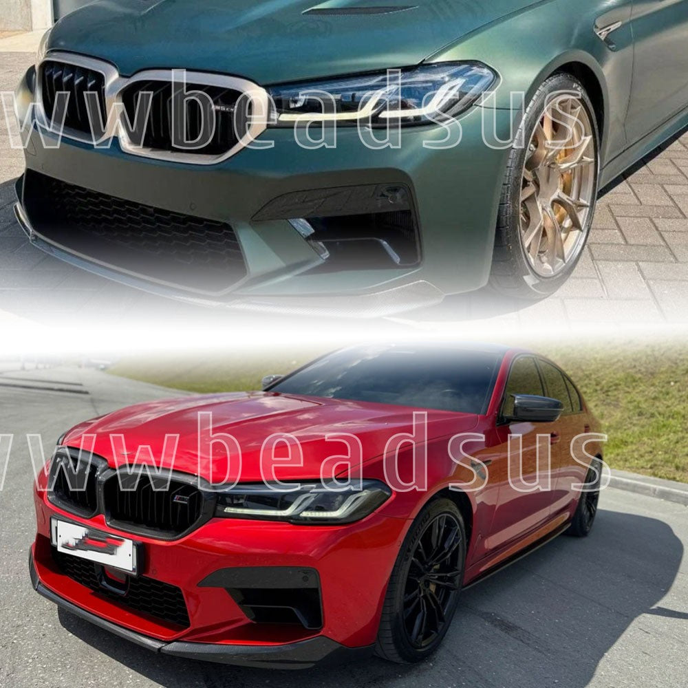 Performance Style Carbon Fiber Front Bumper Lip Kit For 2021-2023 for BMW F90 M5 LCI Q