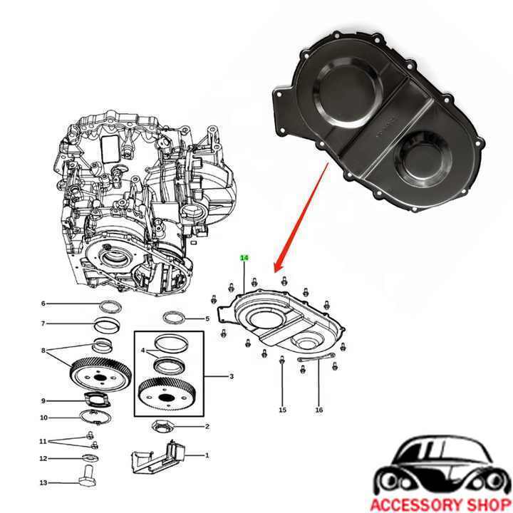 5078570AB Gearbox end cap for Chrysler for Dodge for Ram 2007-2021 05078570AA