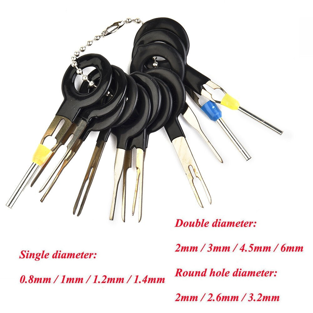 11pcs/Set Car Wire Terminal Removal Tool Crimp Connector Extractor Release Pin