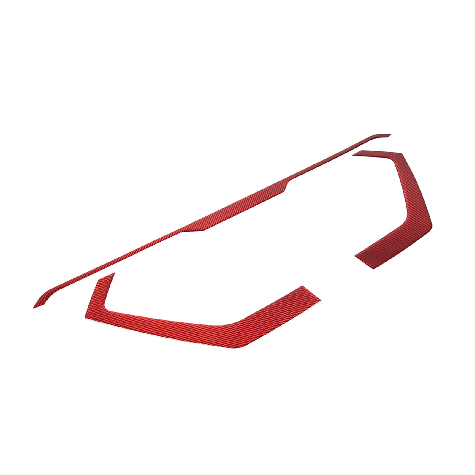 Red carbon fiber front bumper center grille decorative sticker for Subaru Crosstrek 2023-2024 n