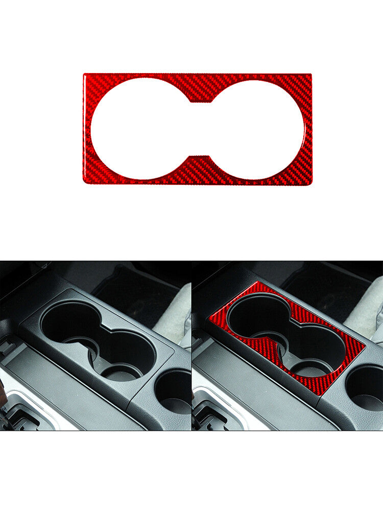 Red Carbon Fiber Center Console Decorative Strip Cover for Mustang 2005-09 v