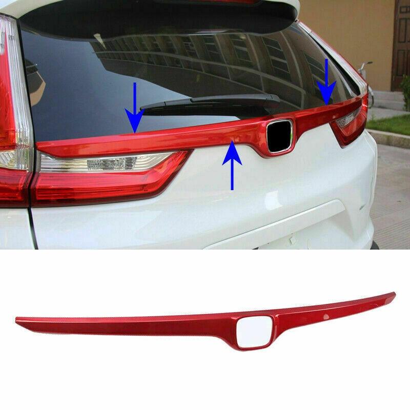 for Honda CR-V CRV 2017-2022 ABS Red Rear Trunk Lid Upper Decor Strip Cover Trim