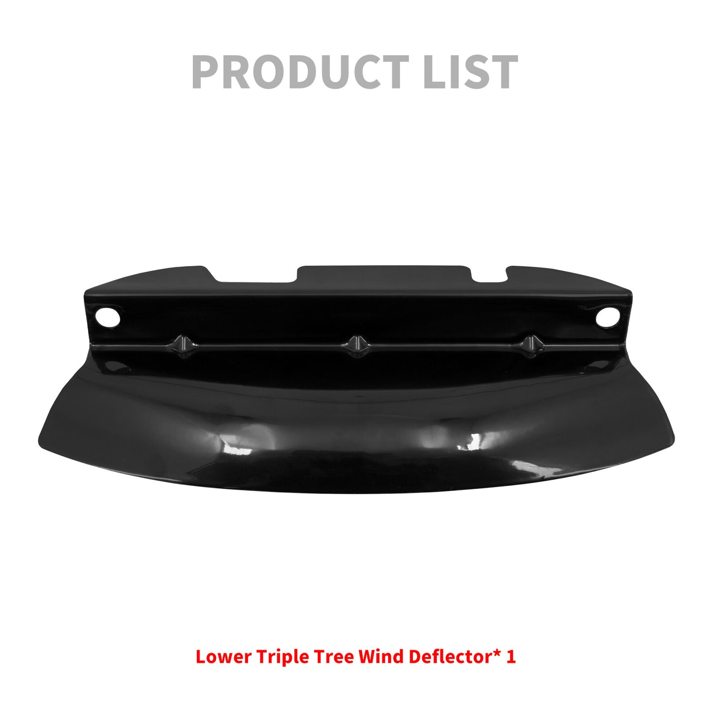 Black Lower Triple Tree Wind Deflector for Harley Touring Road Electra Glide 14+