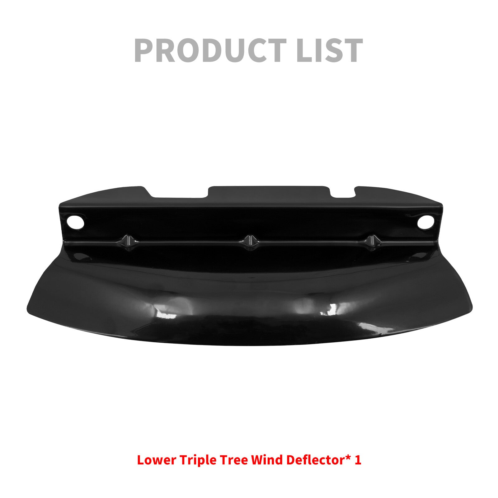 Black Lower Triple Tree Wind Deflector for Harley Touring Road Electra Glide 14+
