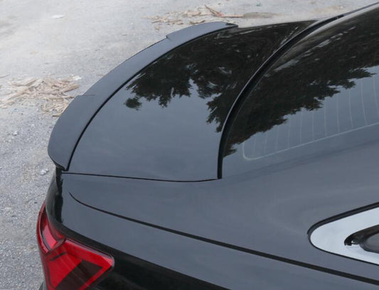 For 2019-2022 2023 for Audi A6 Sedan C8 Glossy Black Rear Trunk Spoiler Wing Trim B n