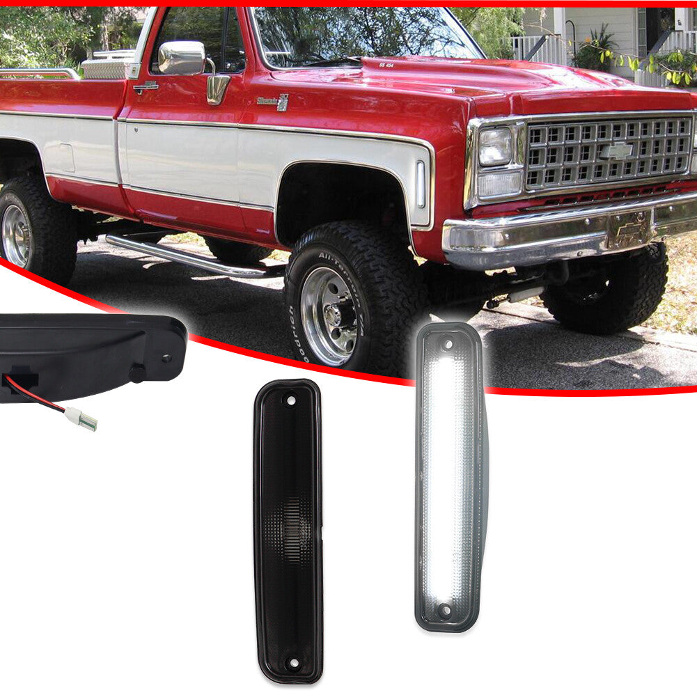 White LED side marker light suitable for 73-80 Blazer for GMC Jimmy, Pickup, and Suburban- v