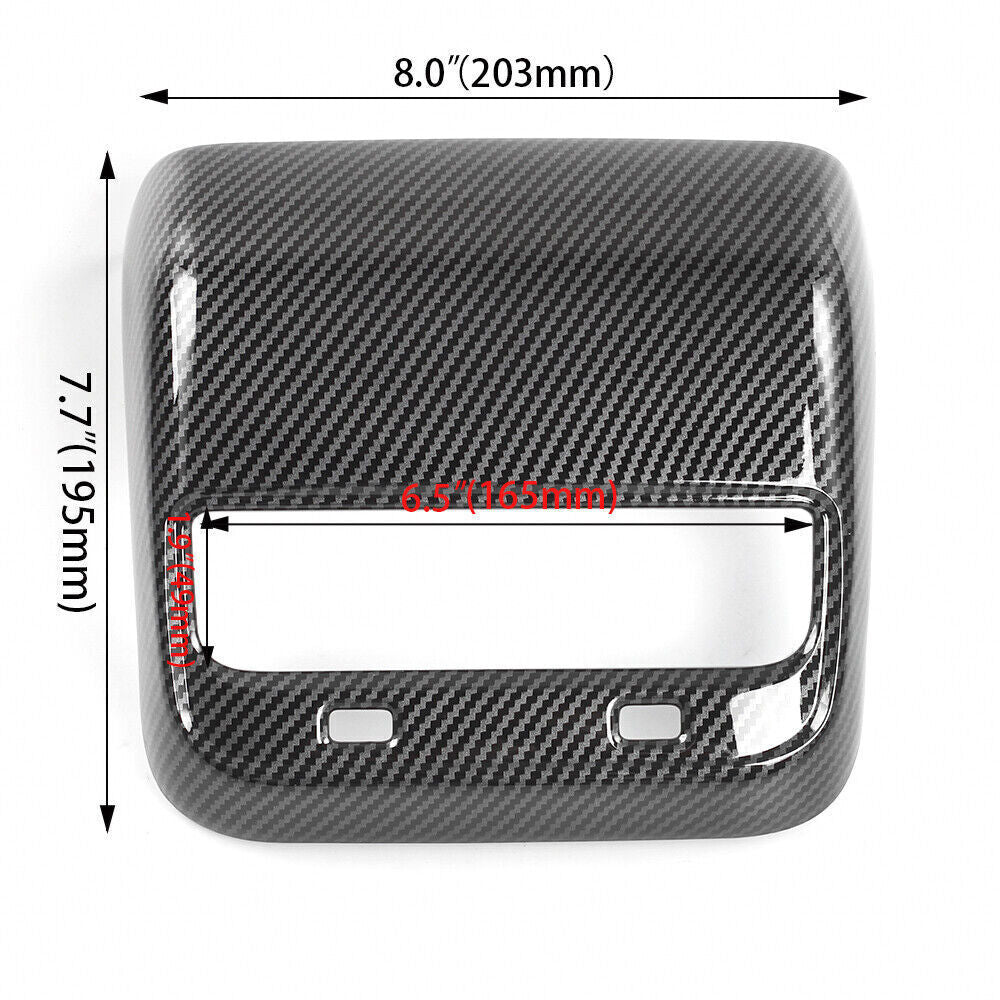 Smooth carbon fiber rear vent socket cover trim for Model 3/Y US 17-23- n