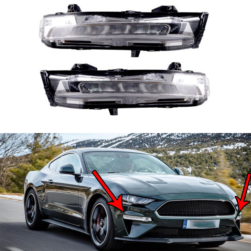 for Ford for Mustang 2018 2019 2020-2022 Pair Front LED Fog Light Driving Lights