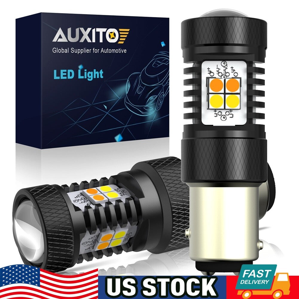 1157 7528 Switchback LED Turn Signal Light Anti-Exceeding Flasher White Amber DRL 2057- v