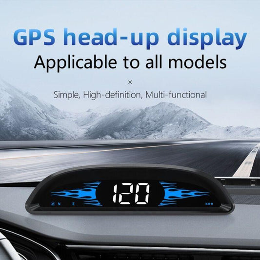 Car HUD GPS Measurement Head-Up Display Speedometer High Definition Reflective Speed Compass