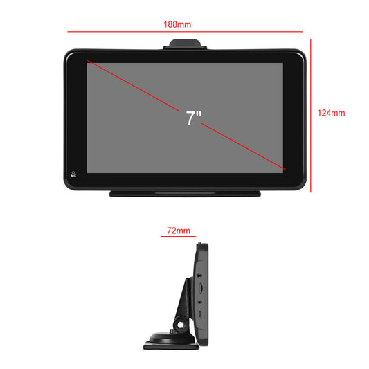 7-inch CarPlay for smart screen player, voice control FM transmitter, BT mirror link - n