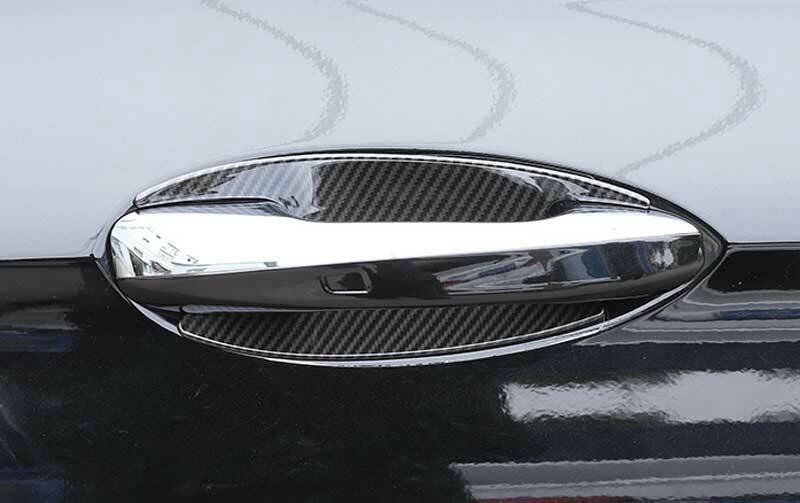 ABS Carbon Fiber Outside Door Bowl Cup Cover Trim for Benz E-Class 2018-2020 n