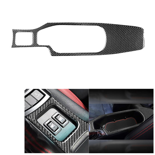Carbon Fiber Central Armrest Panel Cover Trim for Toyota 86 for Subaru BRZ 2017-2019