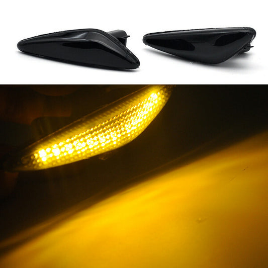 2x Smoke LED Front Side Markers Indicators Light For 16-up for Mazda MX-5 09-12 RX-8 v
