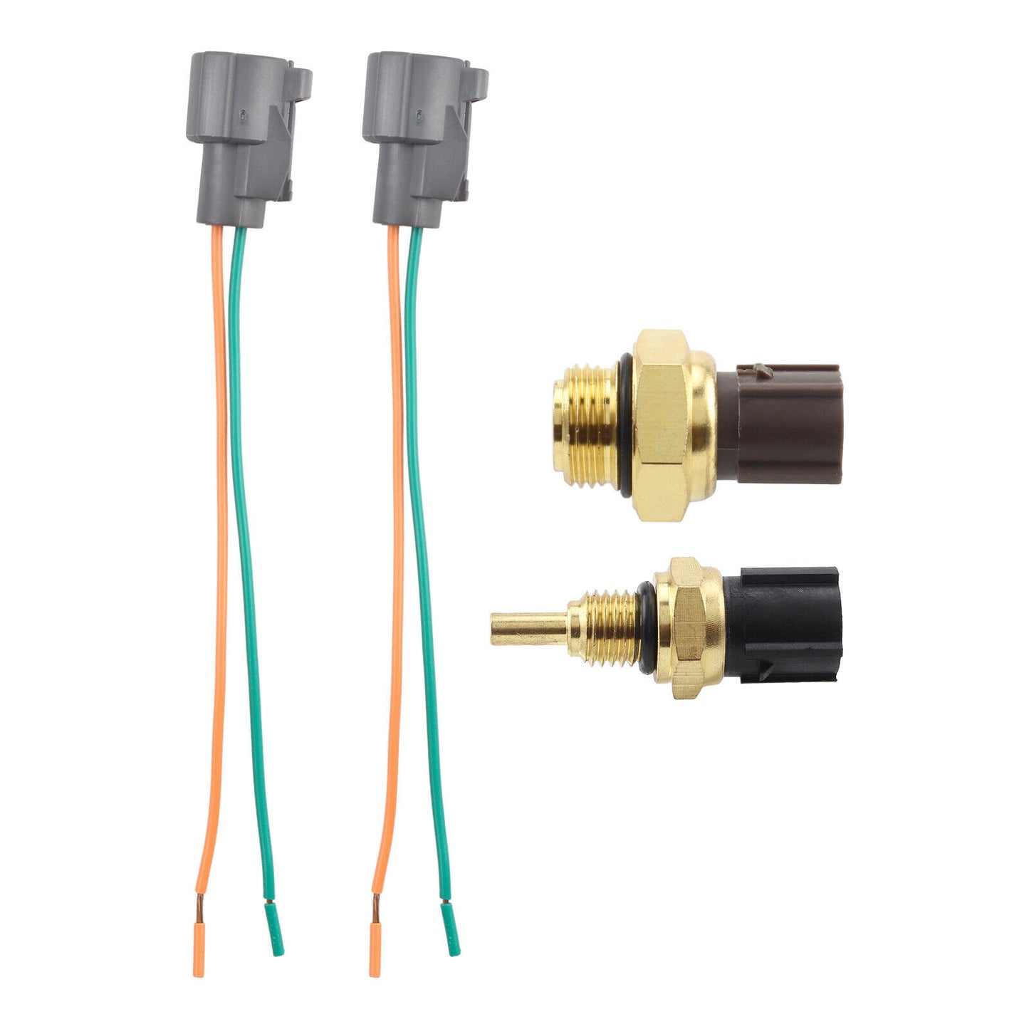 Cooling Fan Switch+Coolant Temp Sensor+Connectors for Honda for Civic 37760-P00-003 Q