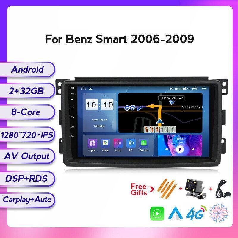 Android 10.1 Car GPS Navi Radio Stereo Carplay DSP for Benz for Smart Fortwo 2006-09