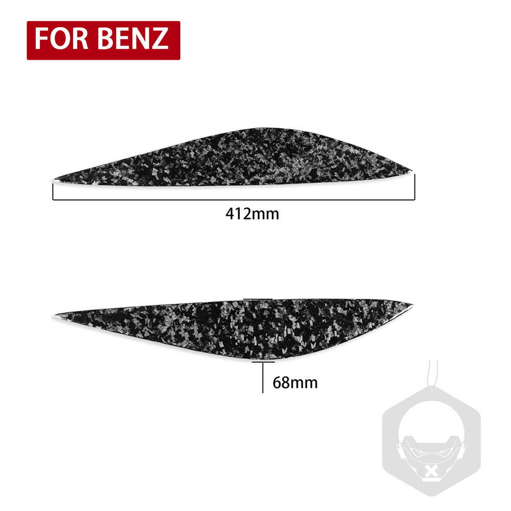 for Benz C Class W204 C180 2008-11 Headlight Eyebrow Eyelids Cover Forged Carbon