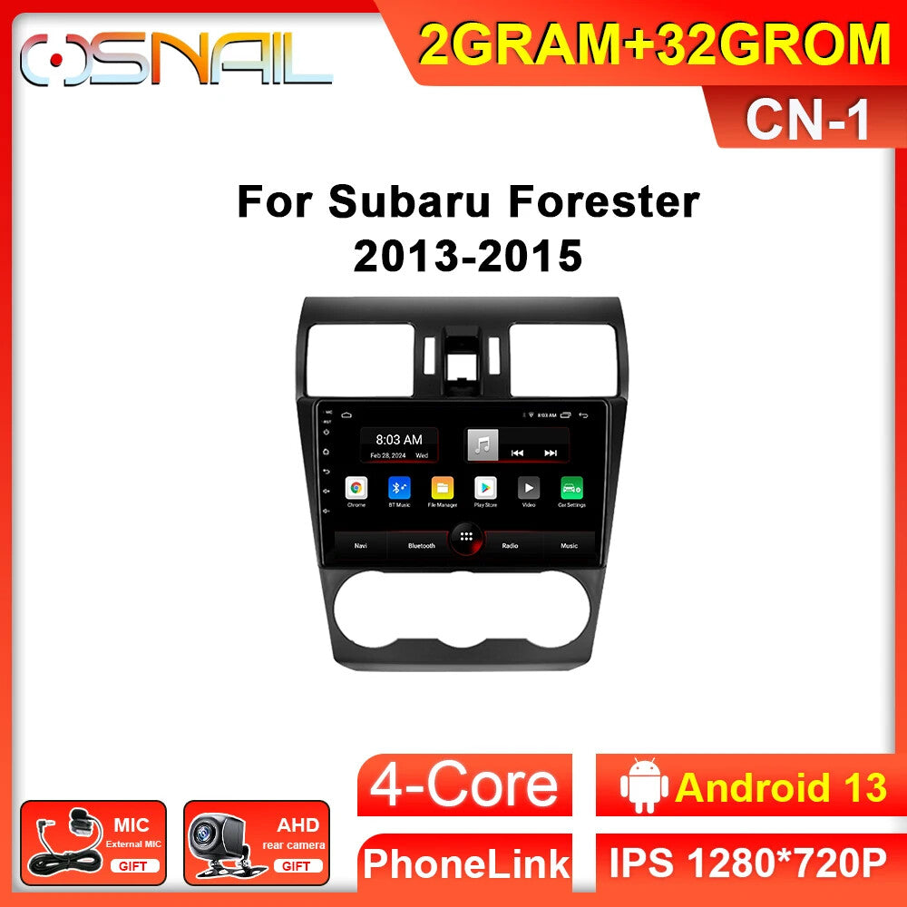Android Auto Radio for Subaru for Forester 4 SJ XV WRX 2012-2015 Stereo GPS Navi Car