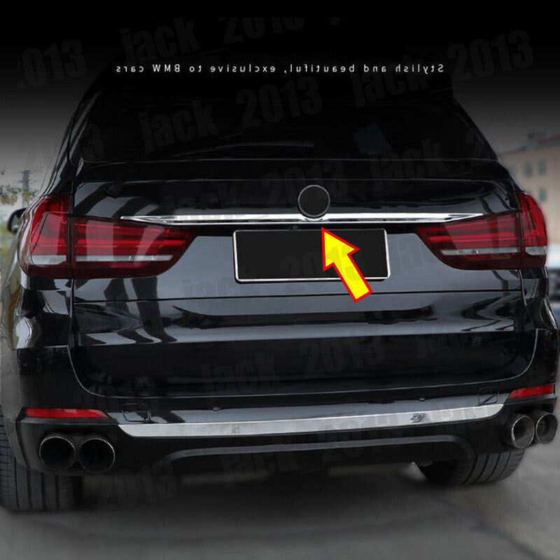 for BMW X5 F15 2014-2018 Stainless Steel Car Rear Trunk Molding Trim 1pcs