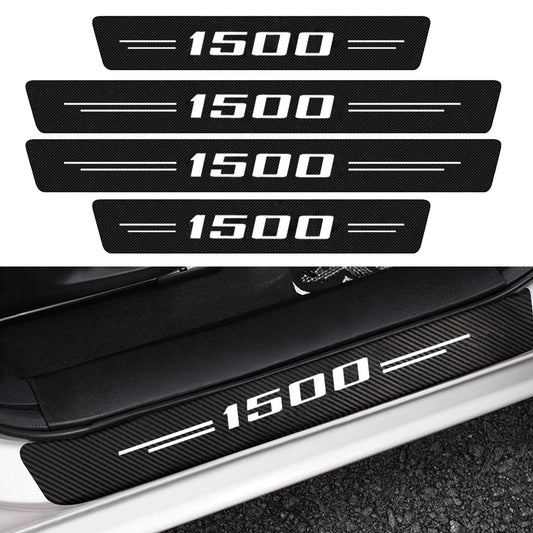 4pcs for Chevy Silverado 1500 Carbon Fiber Cab Door Sill Plate Protector Cover
