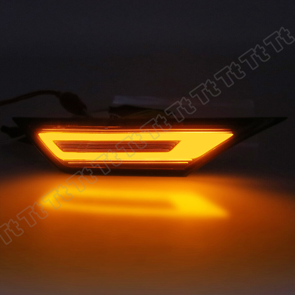 2pcs for 2016 - 2021 for Honda for Civic LED Side Marker Light Turn Signal Light Smoked Lens - v