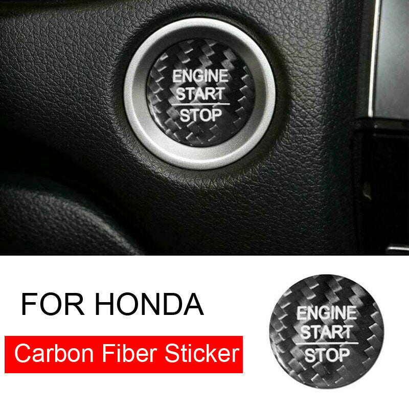 Black Engine Start Stop Button Cover Trim