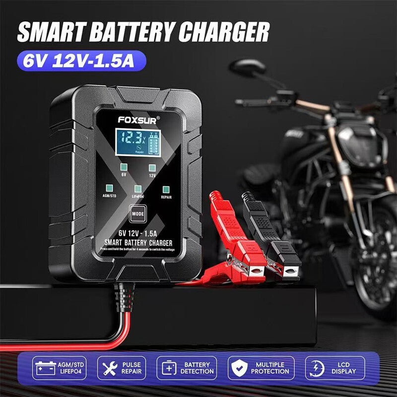 Motorcycle Pulse Repair LCD Display for Smart Lithium Lead-Acid Battery Charger Kit