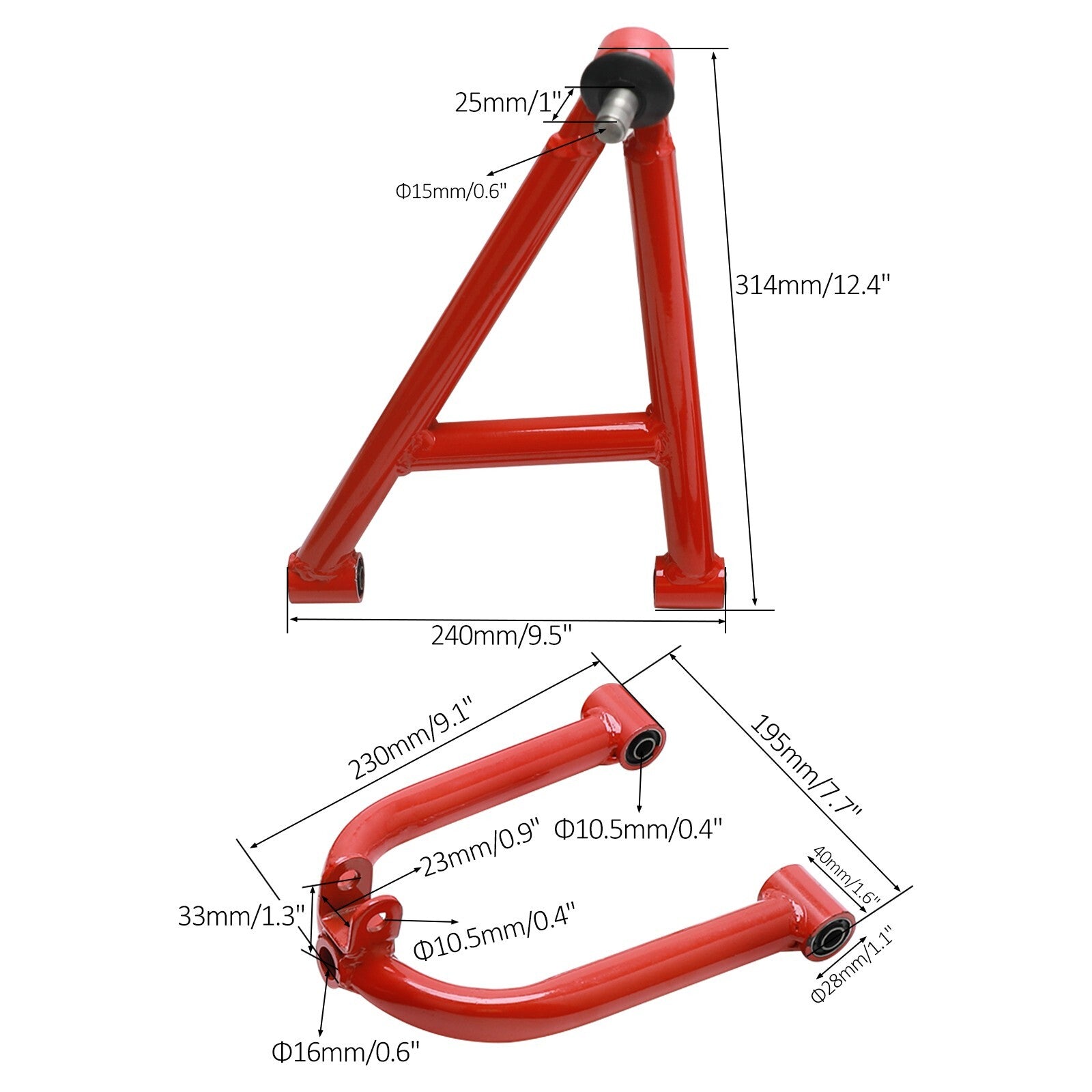 DIY 4WD Go-Kart Front Suspension Control Arm Kit for All-Terrain Vehicles (UTV) 150CC 200CC