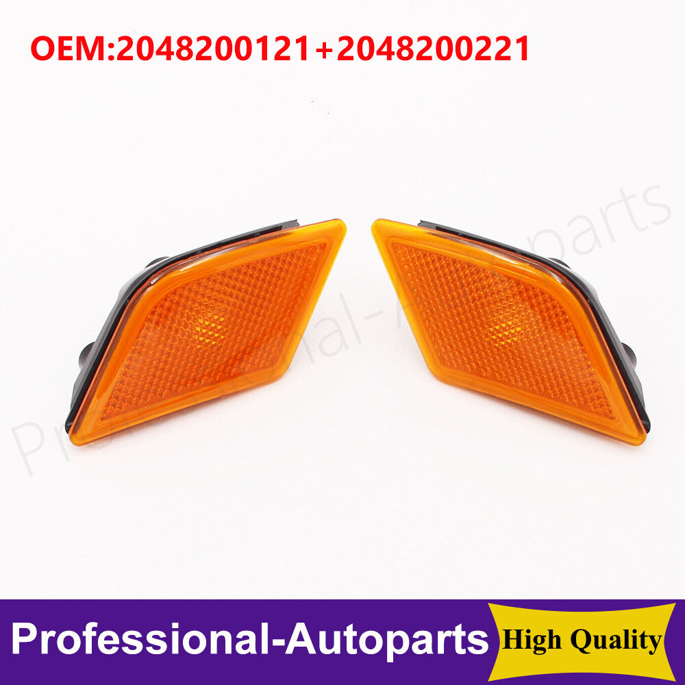 1Pair of Front Side Marker Light for Mercedes Benz W204 Pre-LCI C-Class 2008-11