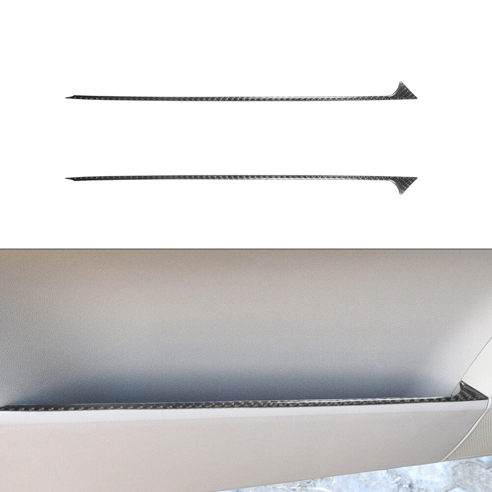 for Mercedes R-Class 2009-2012 Rear Door Storage Trim Strip Cover Carbon Fiber