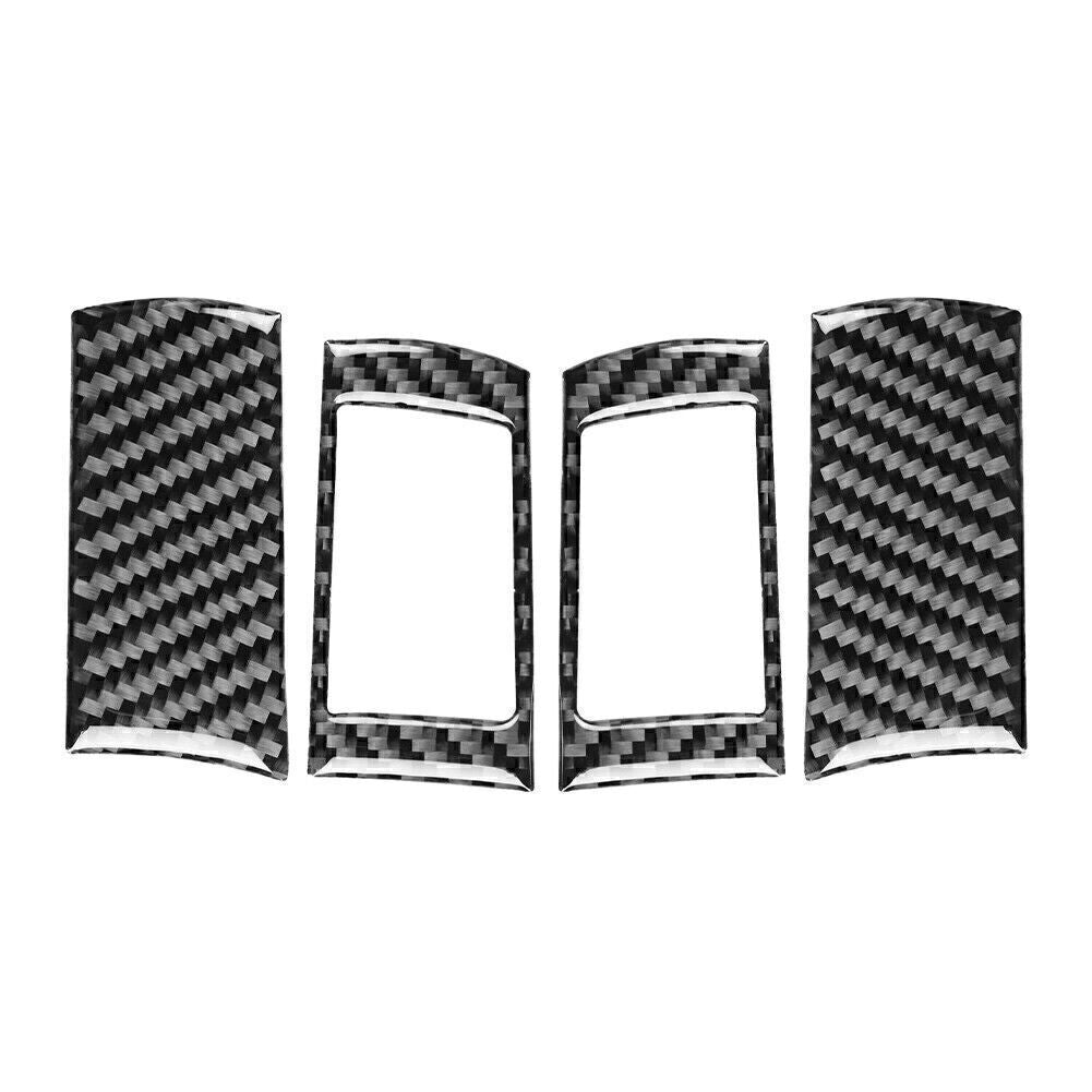 4 x Carbon Fiber Steering Wheel Button Cover Trim for Dodge for Challenger 2008-2010