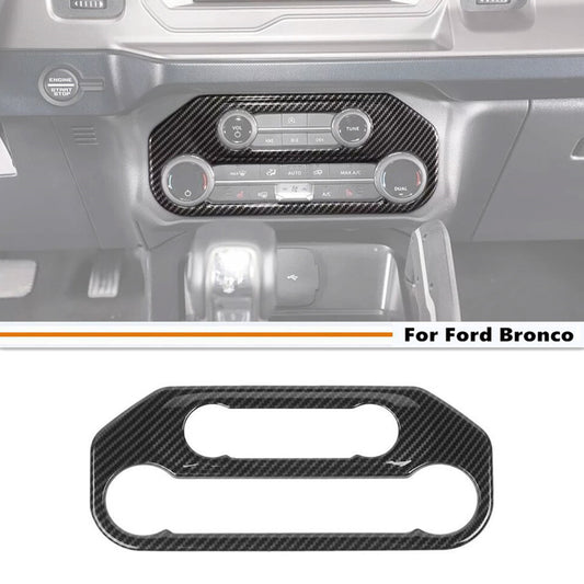 Suitable for 2021-2024 for Ford for Mustang carbon fiber air conditioning switch panel cover trim