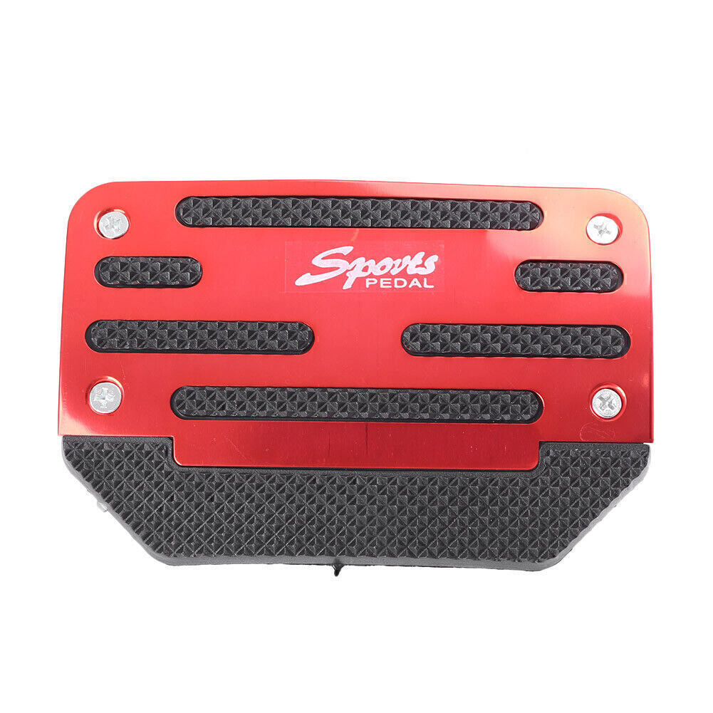 Manual brake footrest, sports foot pedal, anti-slip, red for cars, red for cars, blue for cars, silver for cars.