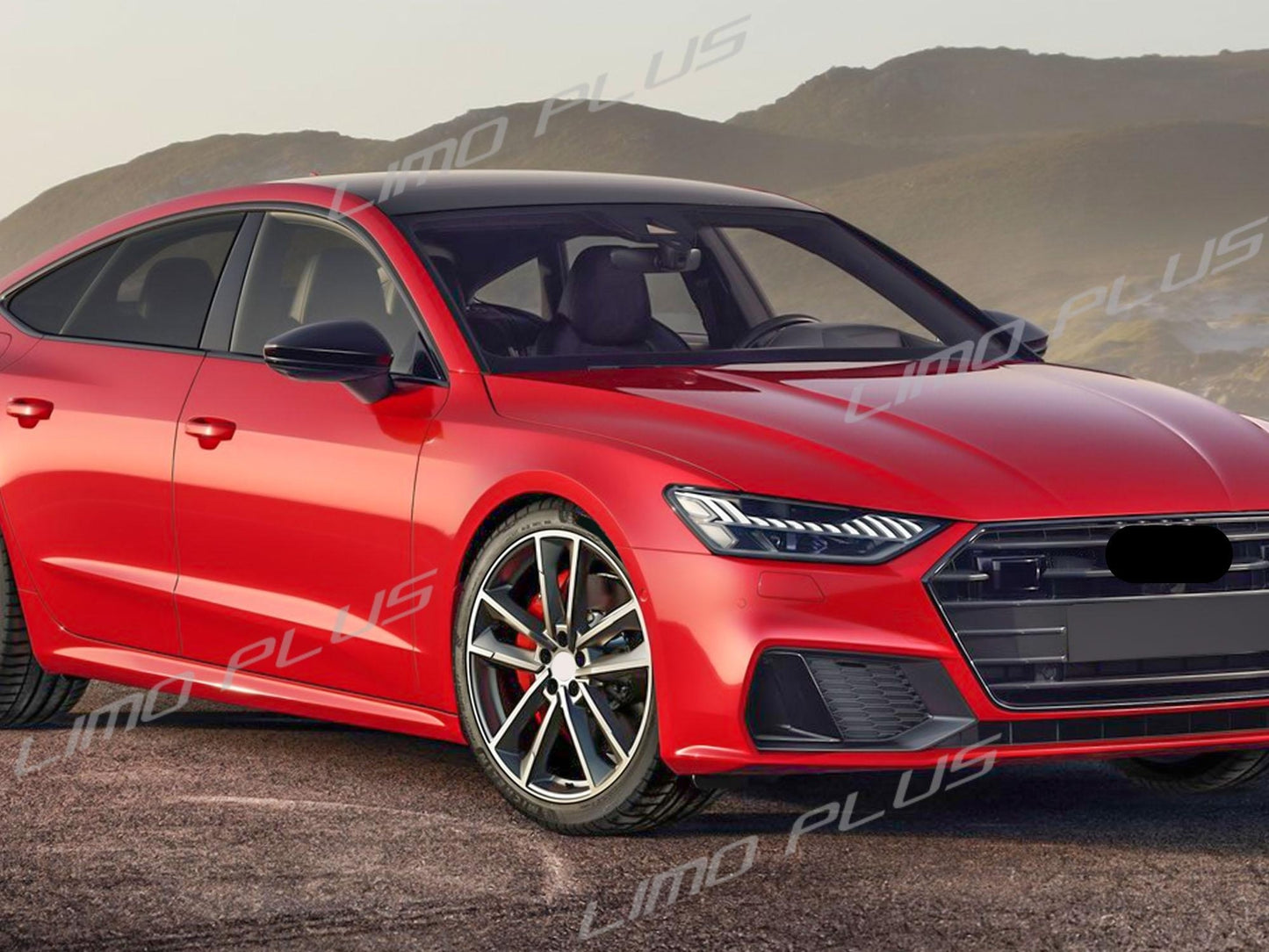 Gloss Black Side Mirror Covers w/o Assist For 2019-2023 for Audi A6 S6 A7 S7 C8 v
