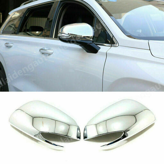 for hyundai santa fe 2019-2021 ABS Chrome Rearview Side Door Mirror Cover Trim