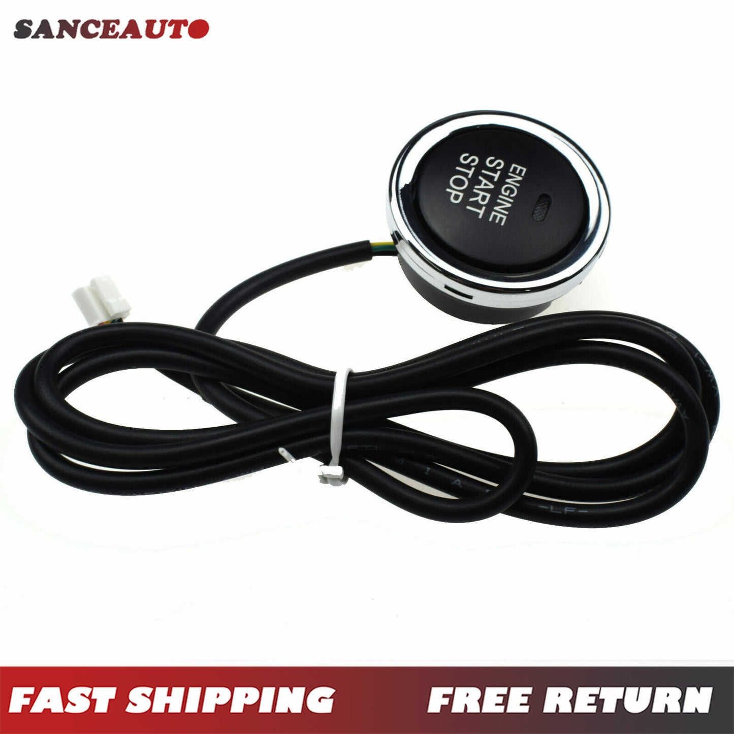 Brand new start/stop button, keyless engine ignition LED light, beginner power switch - n