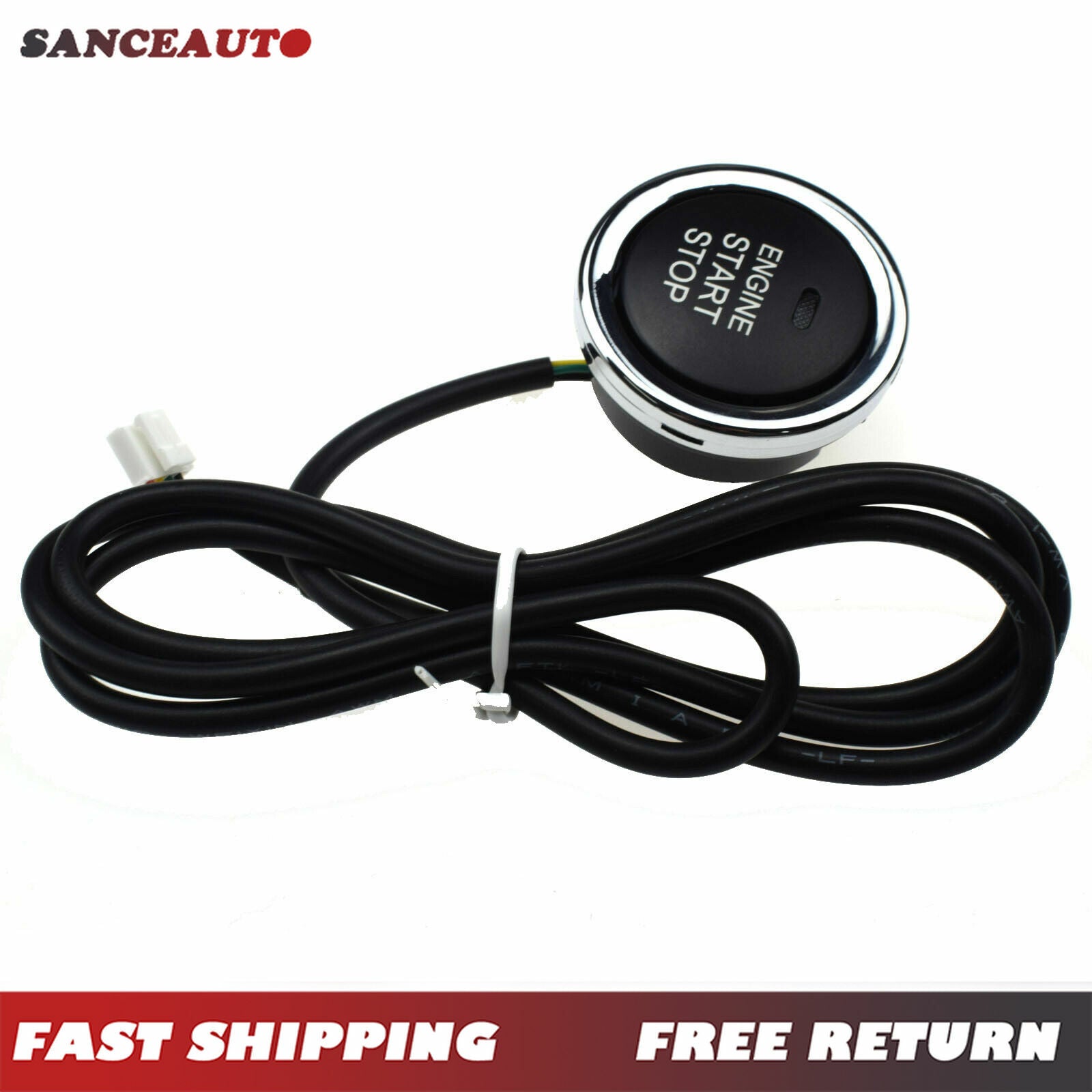 Brand new start/stop button, keyless engine ignition LED light, beginner power switch - n