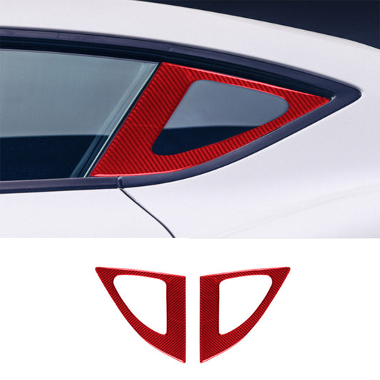 2Pcs Red Carbon Fiber Headlight Eyebrow Cover Trim for Honda S2000 2000-2009 v